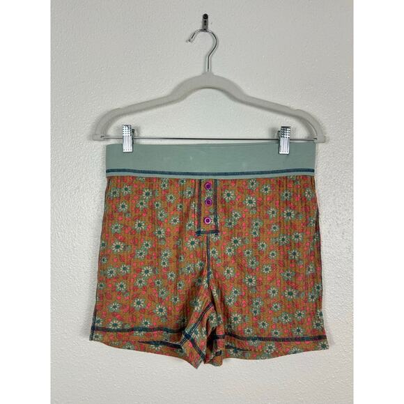 Natural Life NEW Waffle Knit Pajama Floral Shorts Medium Boho Loungewear - Picture 3 of 6